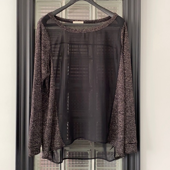 Honey Punch Tops - Sheer Long Sleeve Top